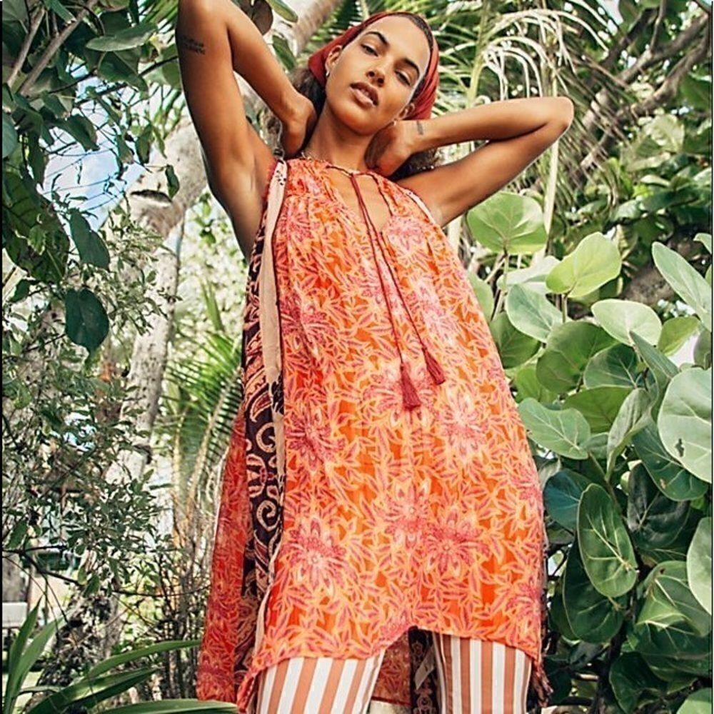 FREE PEOPLE FEEL THE HEAT PRINTED TUNIC